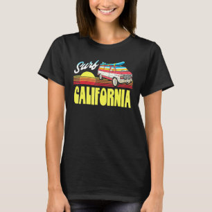 T-shirt Retro Surf California Sunset et Van Vintage Eight