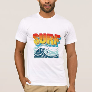 T-shirt Retro Surf Wave Art