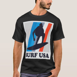 T-shirt Retro Surfing Surf USA Vintage pour les surfeurs