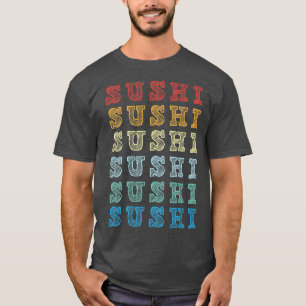 T-shirt Retro Sushi Lover Vintage Japonais Foody Japon Cu