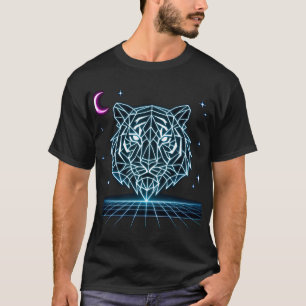 T-shirt rétro synthwave Néon Tigre – Electric Stri