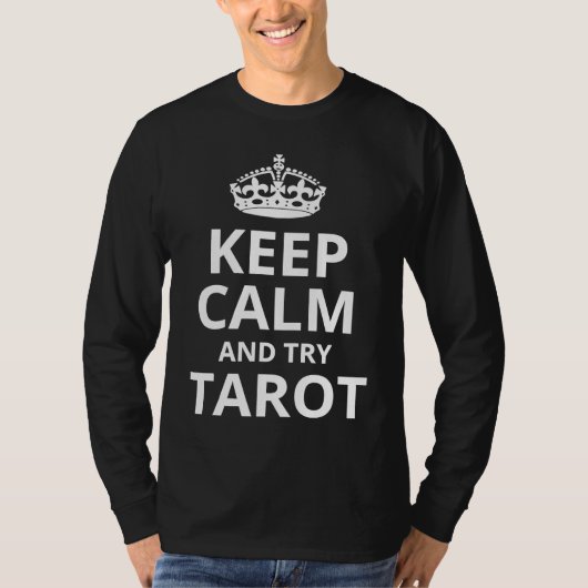 T-shirt Retro Tarot 'Keep Calm and Try Tarot' (Devant)