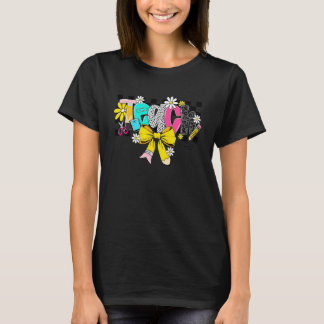 T-shirt Retro Teach Checkered Back to School Teacher Leopa