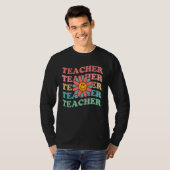 T-shirt Retro Teachers Inspirational Floral Elementary Sch (Devant entier)