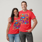 T-shirt Retro Tech Pop : Nostalgic Gadget Collage (Unisexe)