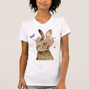 T-shirt rétro tee - shirt en pastel mou de lapin vintage