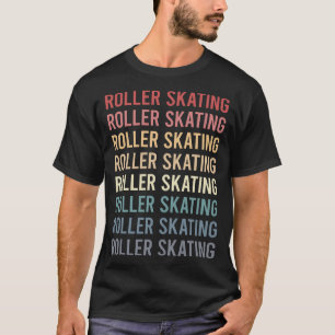 T-shirt Rétro Texte Roller Skating Patin Patineur