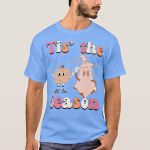 T-shirt Retro Tis' Saison Citrouille Et Fantôme Halloween