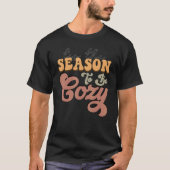 T-shirt Retro Tis The Season To Be Cozy Fall Vibes Thanksg (Devant)