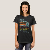 T-Shirt Retro Tit vlucht Attendent Uurly Rate (Voorkant volledig)