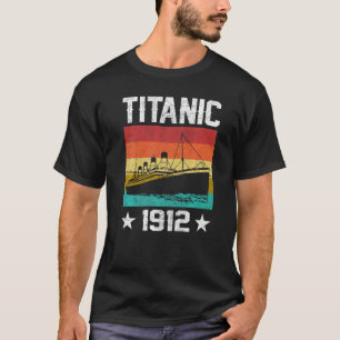 T-shirt Retro Titanic 1912 Bateau de croisière Navire Vint