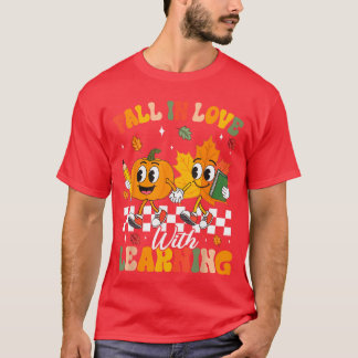 T-shirt Retro Tombez amoureux de l'apprentissage Feuille d