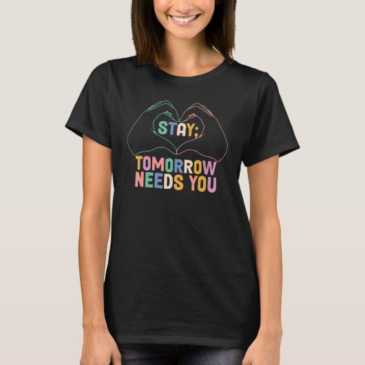 T-shirt Retro Tomorrow Needs You 988 Suicide Prevention Aw (Devant)