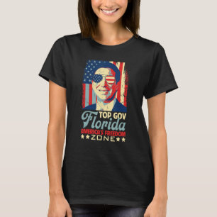 T-shirt Retro Top Gov Ron DeSantis Floride Amérique libéré