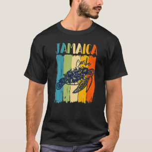 T-shirt Rétro Tortue de mer Jamaïque Caribe Thème Amis Fam