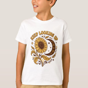 T-Shirt Rétro Tournesol Lune "Garde le Regard en H