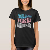 T-shirt Retro Trans Right are Human Rights Transgender LGB (Devant)