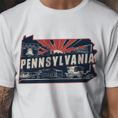 T-shirt Retro Travel Iconic Pennsylvania Graphic