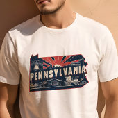 T-shirt Retro Travel Iconic Pennsylvania Graphic
