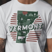 T-shirt Retro Travel Iconic Vermont Graphic