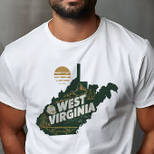 T-shirt Retro Travel Iconic West Virginia Graphic