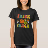 T-shirt Retro Trick Or Teach Ghost Teacher Halloween Costu (Devant)