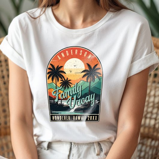 T-shirt Retro Tropical Family Vacation ID1135