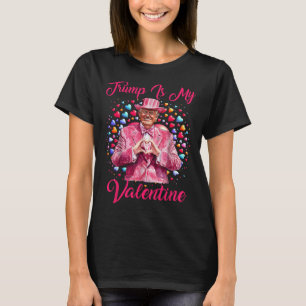 T-shirt Rétro Trump Est Mon Valentin Trump Saint Valentin
