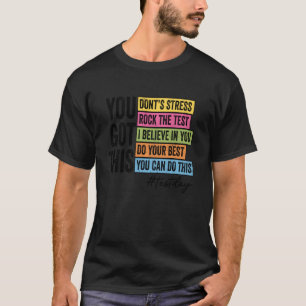 T-shirt Rétro Tu As Réussi, Ne Stresse Pas Rock The Test T