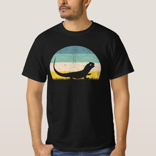 T-shirt Rétro Tuatara Reptile (Devant)
