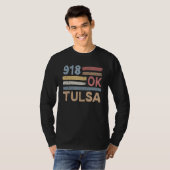 T-shirt Retro Tulsa Area Code 918 Résidents State Oklahoma (Devant entier)