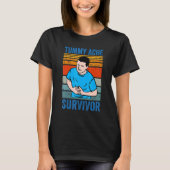 T-shirt Retro Tummy Ache Survivor Stomachache IBS Meme (Devant)