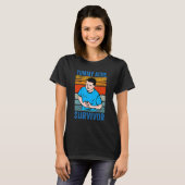 T-shirt Retro Tummy Ache Survivor   Stomachache IBS   Meme (Devant entier)