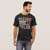 T-shirt Rétro Tyler Area Code 903 (Devant entier)