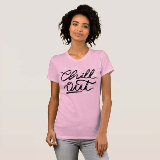 T-Shirt Rétro Typographie Chill Out (Devant entier)