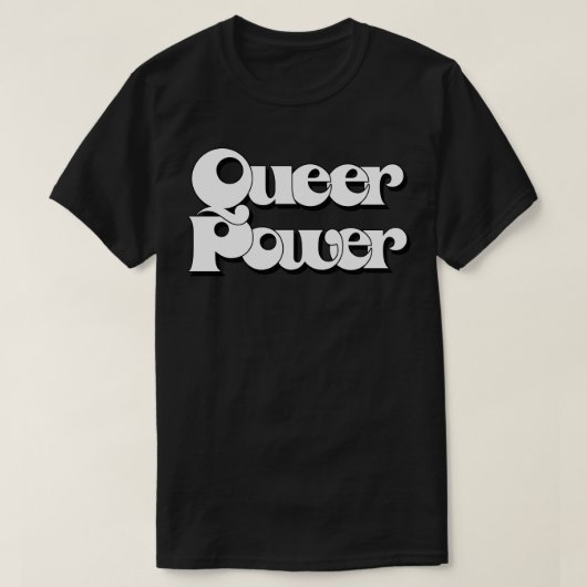 T-shirt Retro Typographie originale de Queer Power (Design devant)