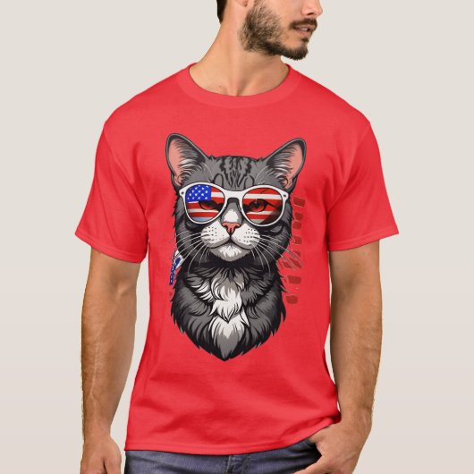 T-shirt Rétro US Cat (Devant)