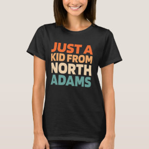 T-shirt Retro Us City Juste Un Enfant Du Massachusetts Nor
