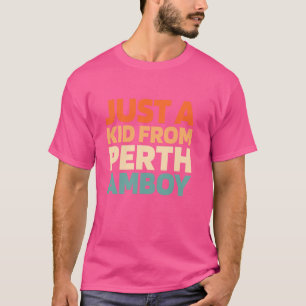 T-shirt Retro Us City Usa - Juste Un Enfant Du New Jersey