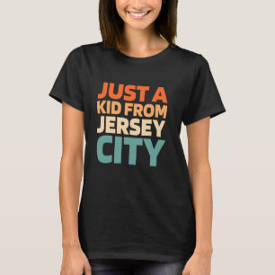 T-shirt Retro Us City Usa Juste Un Enfant Du New Jersey Je
