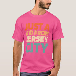 T-shirt Retro Us City Usa Juste Un Enfant Du New Jersey Je