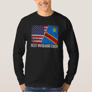 T-shirt Retro Us Congo Drapeau Meilleur Mari Jamais Da Pèr