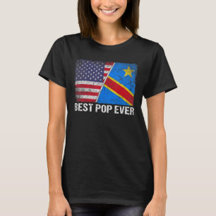T-shirt Retro Us Congo Drapeau meilleur pop jamais Fête de