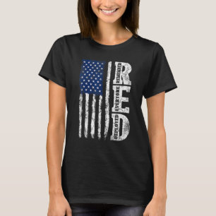 T-shirt Retro US Drapeau Se souvenir de tout vétéran déplo