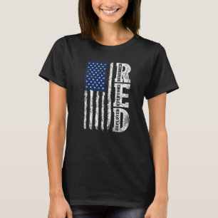 T-shirt Retro US Drapeau Se souvenir de tout vétéran déplo