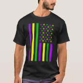 T-shirt Retro US Mardi Gras Flag Mardi Gras American Men W (Devant)