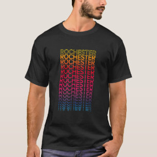 T-shirt Retro Usa Colorful City Nostalgale Rochester