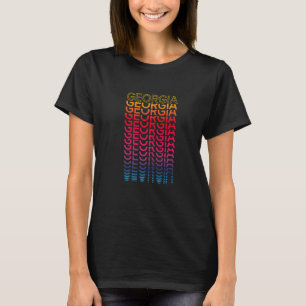 T-shirt Retro Usa Colorful State Nostalgale Géorgie
