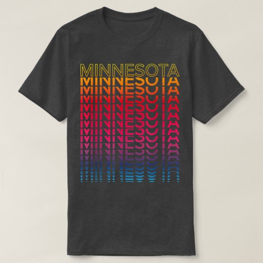 T-shirt Retro USA Colorful StateNostalgale Minnesota (Design devant)