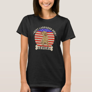 T-shirt Retro USA Drapeau Meilleur Labrador Retriever Mama
